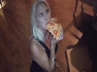 Pizza administration alms-man feeds my wife some cum