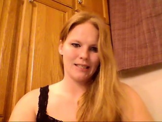 Earthy blonde babe puts on her sexy black dress to ragging y