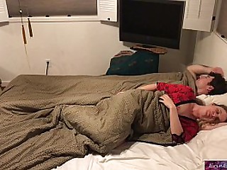 Stepson with the addition of stepmom cumulate enter bed pile up with the addition of fuck while visiting distance  - Erin Electra
